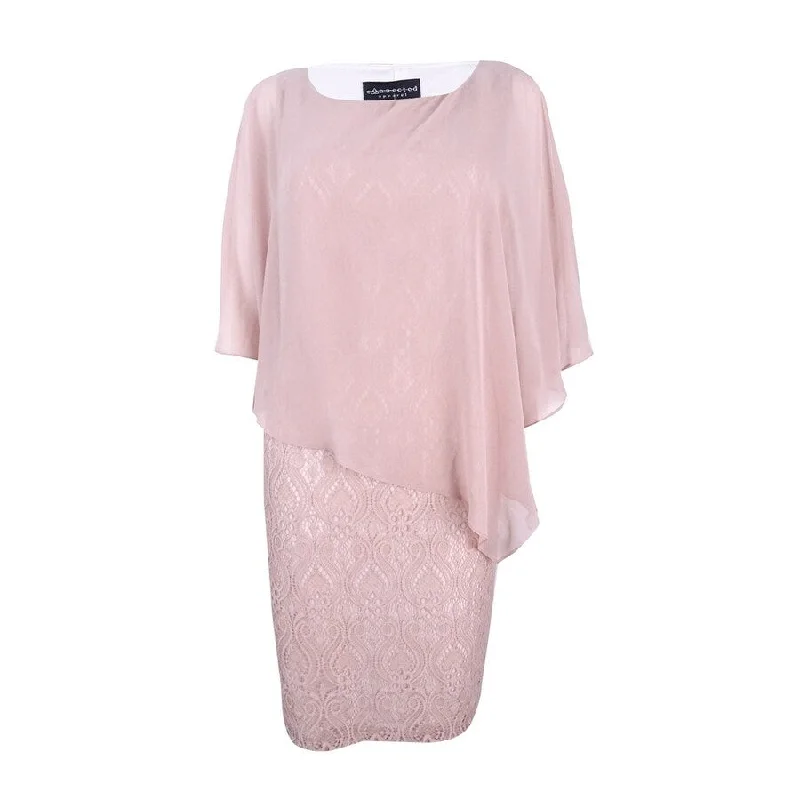Epic Deals summer floral dressConnected Women's Lace Cold-Shoulder Cape Dress