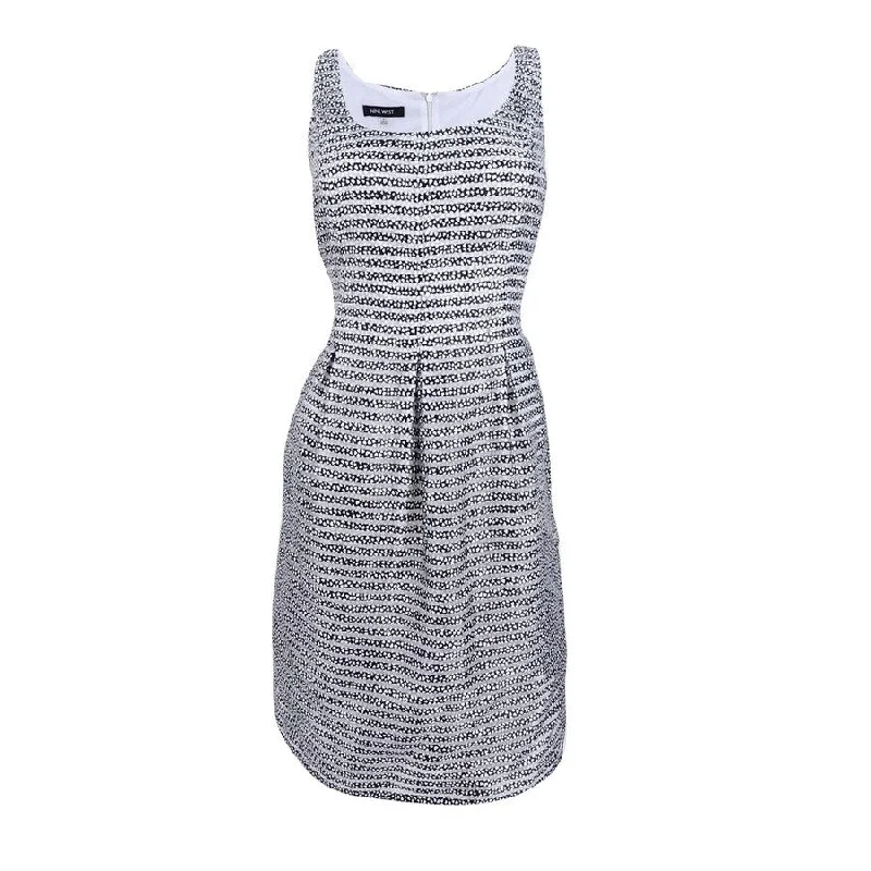 New Markdowns chic shift dressNine West Women's Striped Topstitch Dress