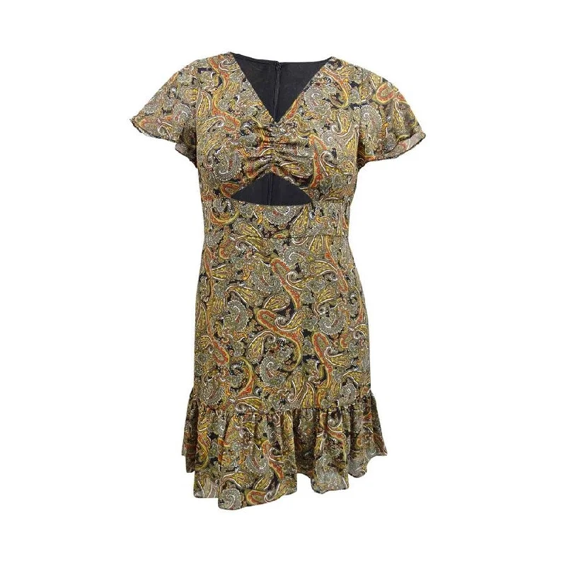 Special Offer one-shoulder dressMICHAEL Michael Kors Women's Paisley Print Cutout Dress (6, Sienna) Special Offer one-shoulder dressMICHAEL Michael Kors Women's Paisley Print Cutout Dress (6, Sienna)