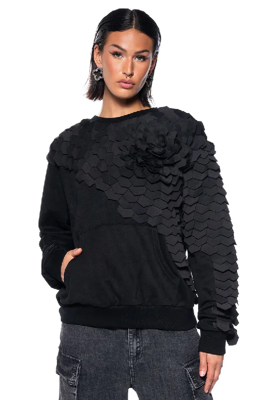 Hot Deal RUN IT TEXTURED CREWNECK