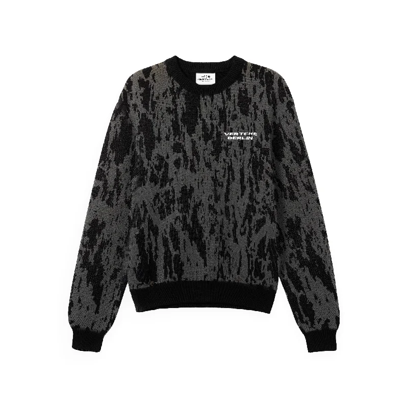 Best Bargains MARBLE KNIT SWEATER - GREY