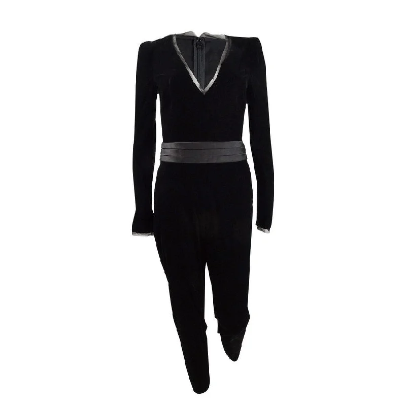 Great Deals knit dressRachel Zoe Women's Rafaele Velvet Jumpsuit