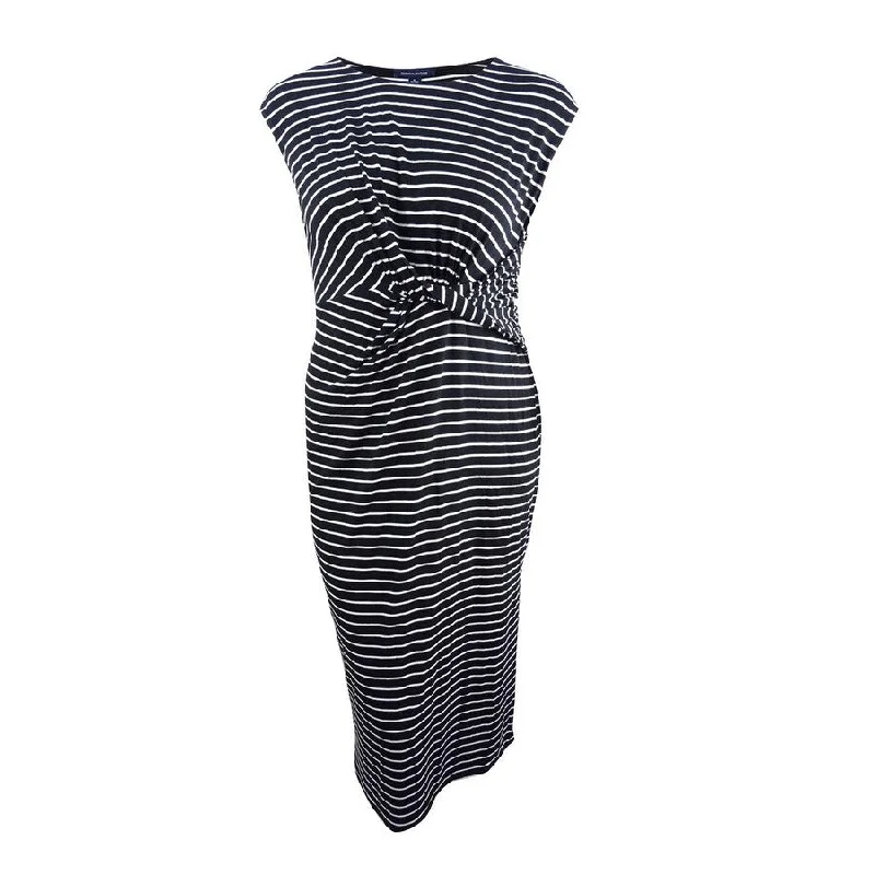Blowout Deals romantic dressTommy Hilfiger Women's Knotted Midi Dress