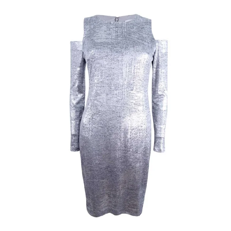Limited Availability casual dressCalvin Klein Women's Cold-Shoulder Sheath Dress