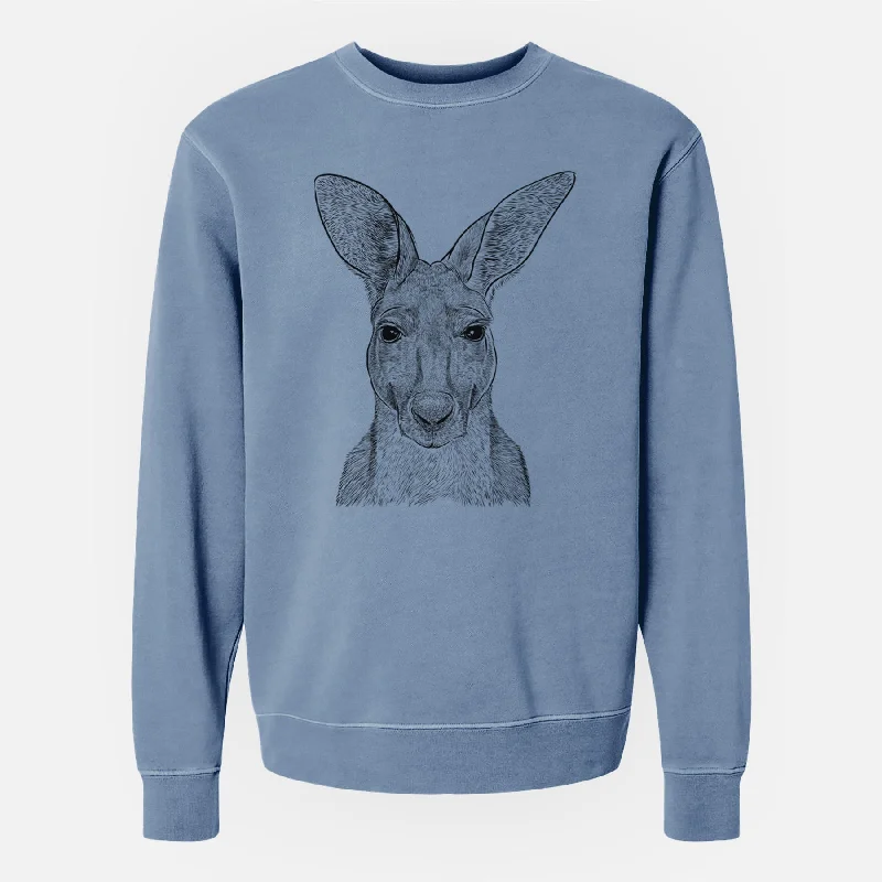 Unmissable Offer sleek gym hoodieBare Roger the Red Kangaroo - Unisex Pigment Dyed Crew Sweatshirt Unmissable Offer sleek gym hoodieBare Roger the Red Kangaroo - Unisex Pigment Dyed Crew Sweatshirt