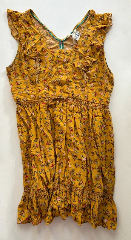 Super Bargain floral midi dressDress Casual Midi By Matilda Jane In Mustard, Size: 2x