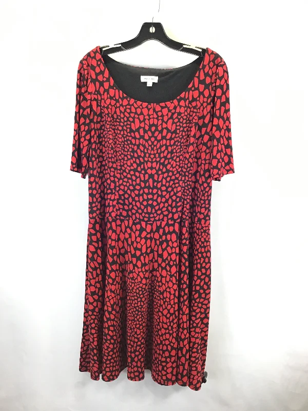 Quick Sale shift dressDress Casual Midi By Jones Studio In Black & Red, Size: 14