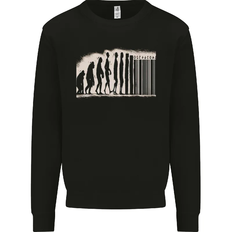 Midnight Madness workout-ready hoodieBarcode Evolution Anti-Capitalist Anarchy Mens Sweatshirt Jumper