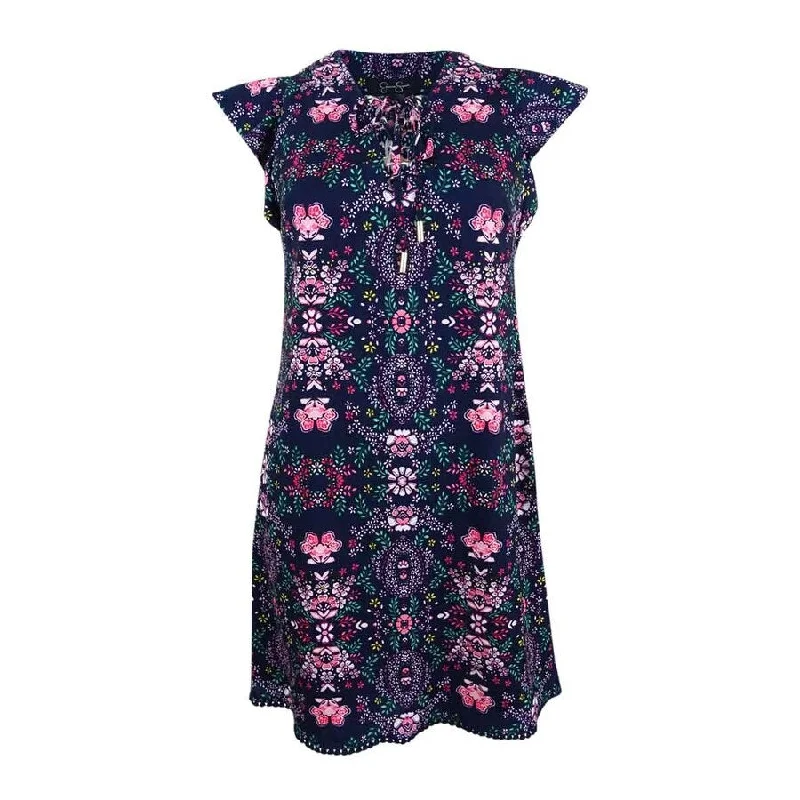 Online Exclusive wrap dressJessica Simpson Women's Floral Lace-Up Flutter-Sleeve Dress Online Exclusive wrap dressJessica Simpson Women's Floral Lace-Up Flutter-Sleeve Dress
