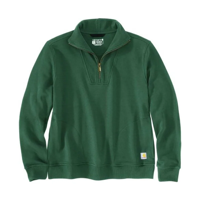 Daily Deals Carhartt Women's Tencel Fabric 1/2 Zip Sweatshirt - Frosted Balsam