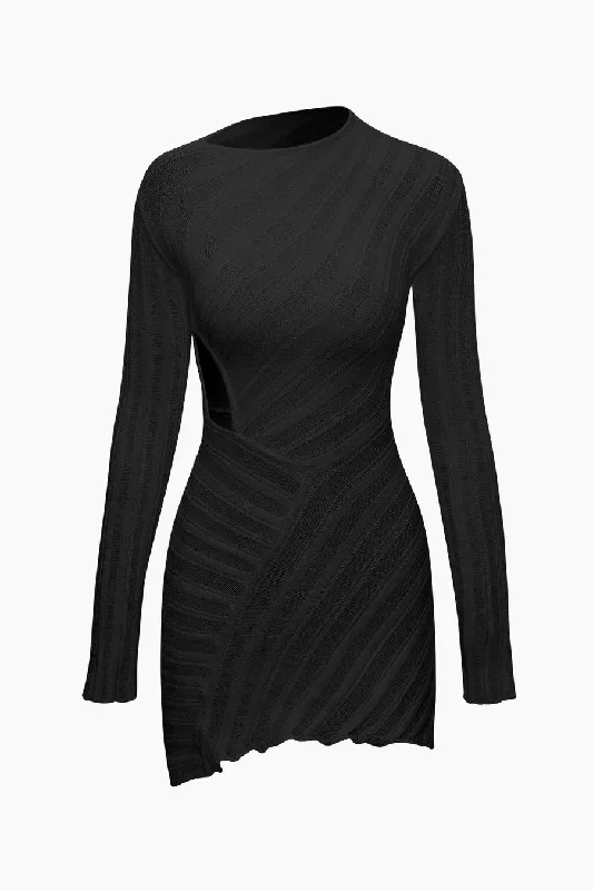 Savings Bonanza floral wrap dressA&A Asymmetric Cut Out Long Sleeve Knitted Mini BodyconDress Savings Bonanza floral wrap dressA&A Asymmetric Cut Out Long Sleeve Knitted Mini BodyconDress