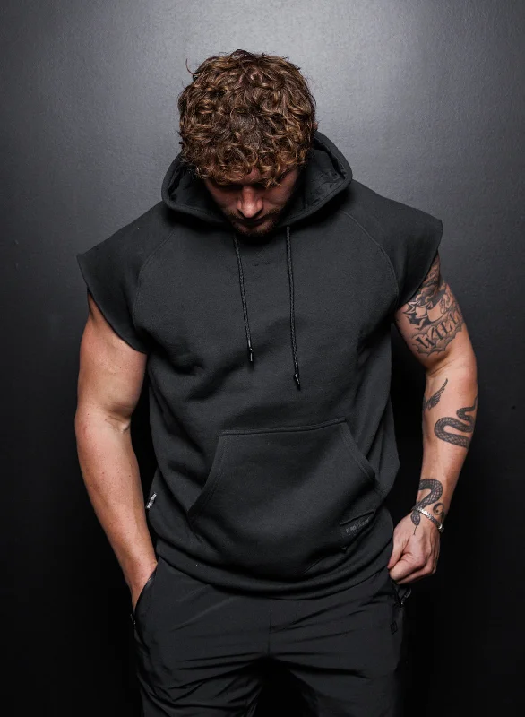 Referral Discount ESSENTIAL SLEEVELESS SWEATSHIRT - BLACK