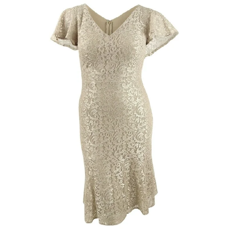 Daily Deals chic slip dressLauren Ralph Lauren Women's Flutter-Sleeve Lace Cocktail Dress Daily Deals chic slip dressLauren Ralph Lauren Women's Flutter-Sleeve Lace Cocktail Dress