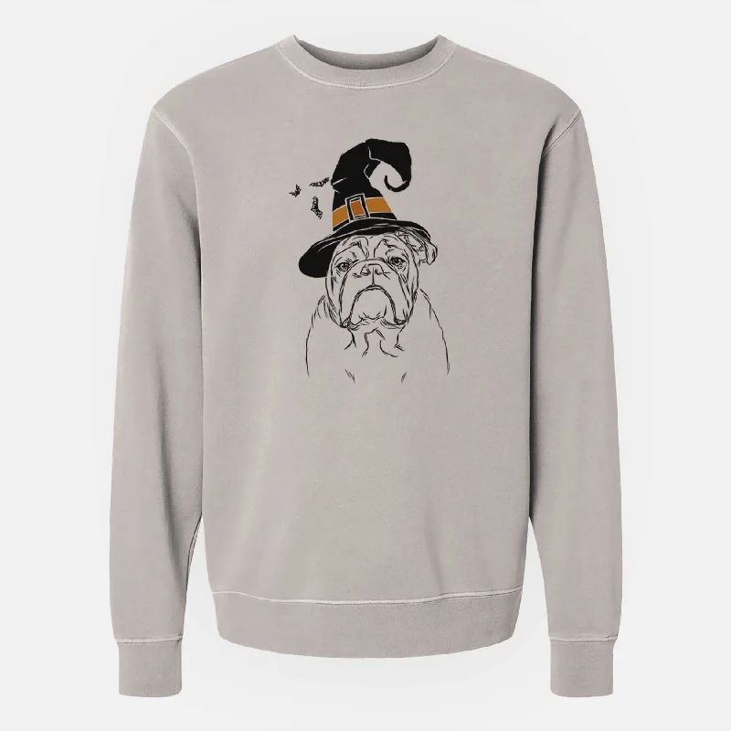 Great Bargains casual workout hoodieWitch Winston the English Bulldog - Unisex Pigment Dyed Crew Sweatshirt Great Bargains casual workout hoodieWitch Winston the English Bulldog - Unisex Pigment Dyed Crew Sweatshirt