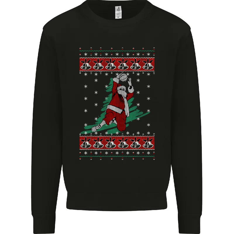Holiday Sale loose fit athletic hoodieBasketball Santa Player Christmas Funny Mens Sweatshirt Jumper Holiday Sale loose fit athletic hoodieBasketball Santa Player Christmas Funny Mens Sweatshirt Jumper