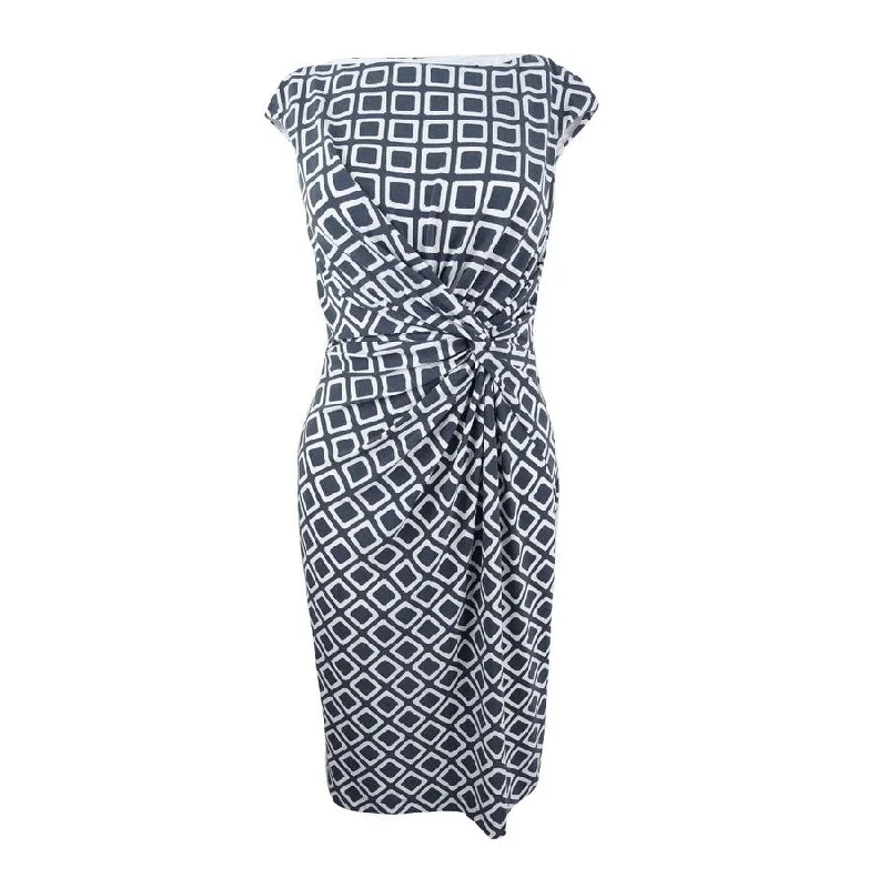 Referral Discount chic shift dressLauren by Ralph Lauren Women's Printed Twist Front Dress Referral Discount chic shift dressLauren by Ralph Lauren Women's Printed Twist Front Dress