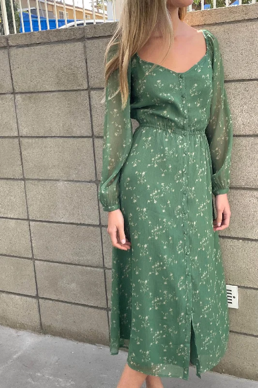 Referral Discount sleek midi dressFLORAL MIDI DRESS