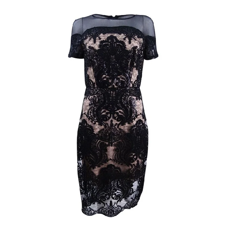 Don’t Miss Out spaghetti strap dressJAX Women's Sequined Lace Illusion Sheath Dress (2, Black) Don’t Miss Out spaghetti strap dressJAX Women's Sequined Lace Illusion Sheath Dress (2, Black)