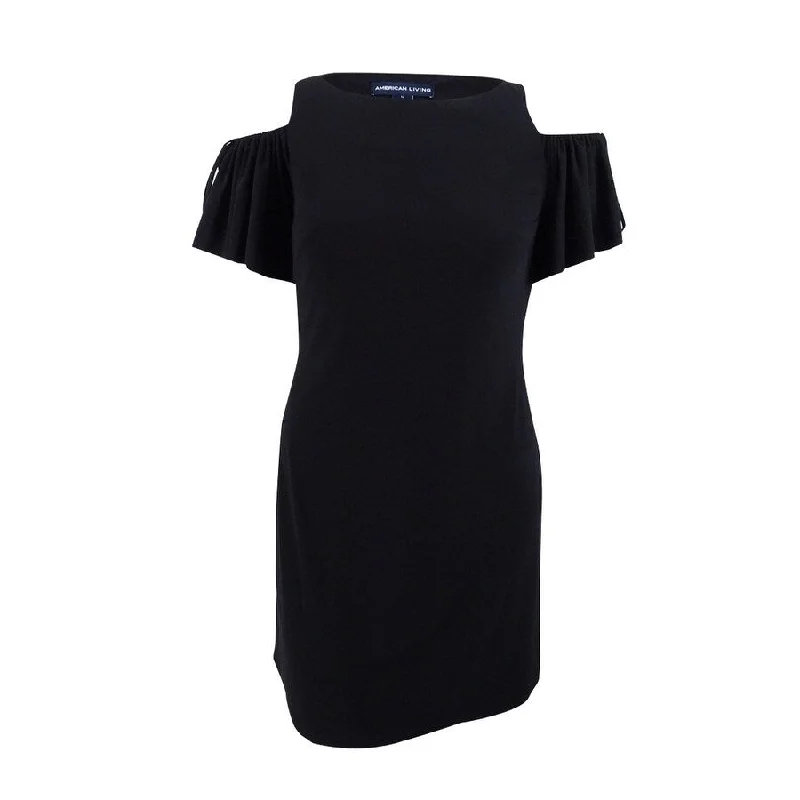 Inventory Reduction t-shirt dressAmerican Living Women's Fit & Flare Cold-Shoulder Dress 6, Black Inventory Reduction t-shirt dressAmerican Living Women's Fit & Flare Cold-Shoulder Dress 6, Black