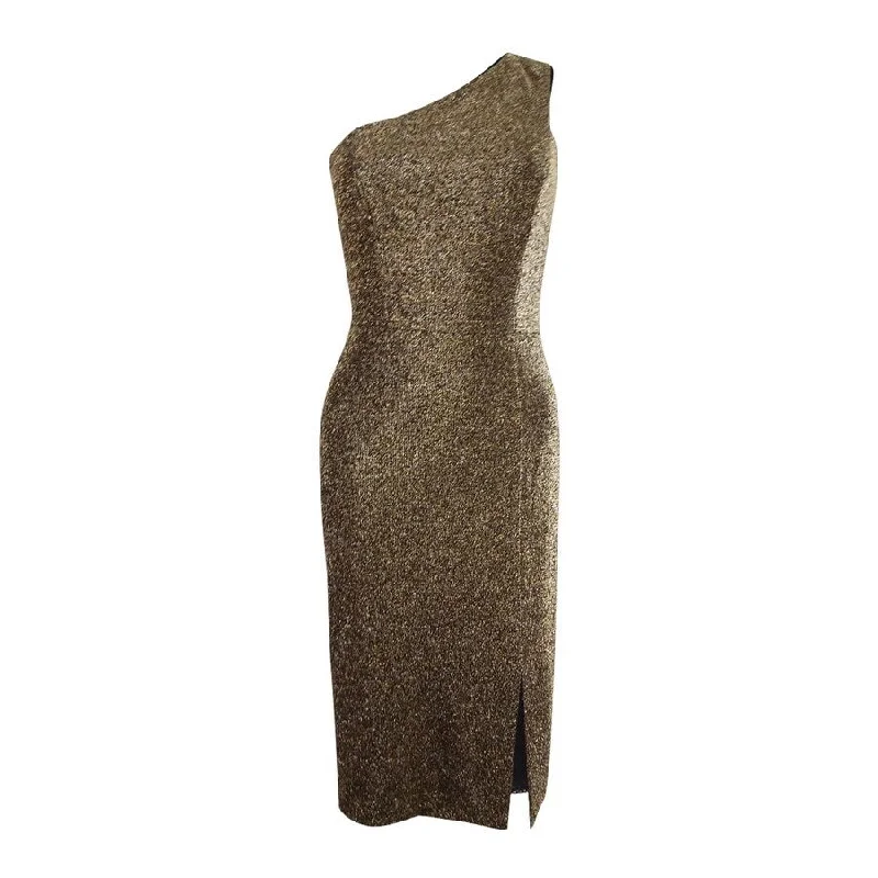 Value Deals romantic dressVince Camuto Women's One-Shoulder Glitter-Knit Dress (2, Gold) Value Deals romantic dressVince Camuto Women's One-Shoulder Glitter-Knit Dress (2, Gold)