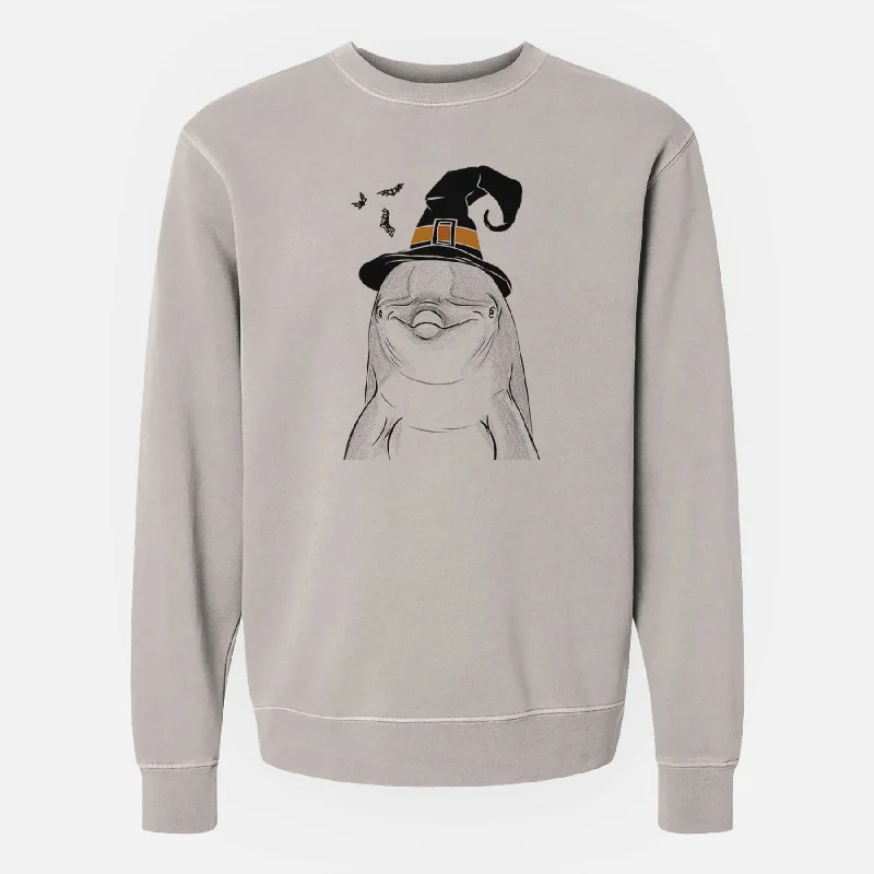 Price Cut gym ready hoodieWitch Dave the Dolphin - Unisex Pigment Dyed Crew Sweatshirt Price Cut gym ready hoodieWitch Dave the Dolphin - Unisex Pigment Dyed Crew Sweatshirt