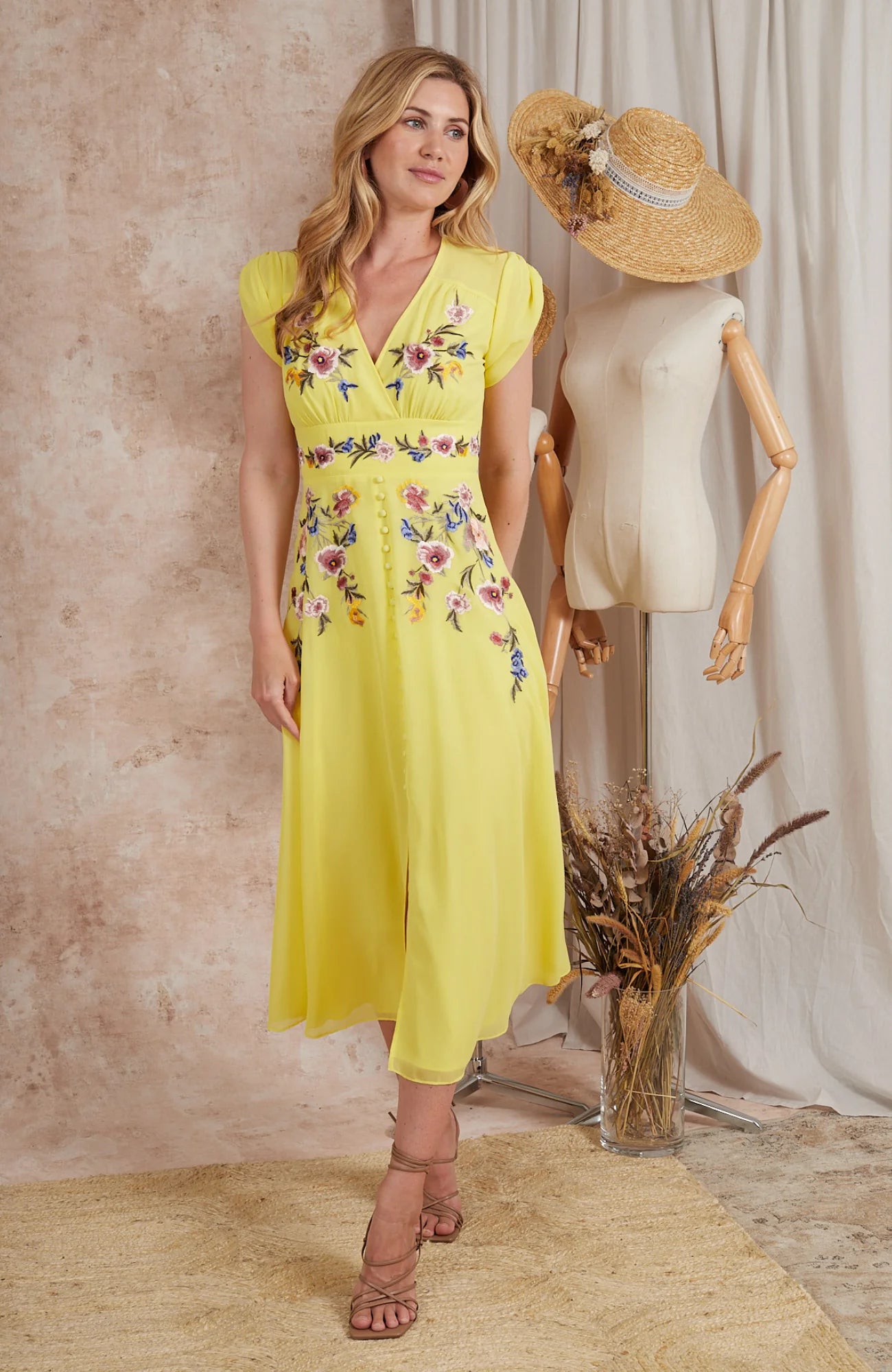 Inventory Reduction cocktail party dressThe Belle Button Front Tea Dress