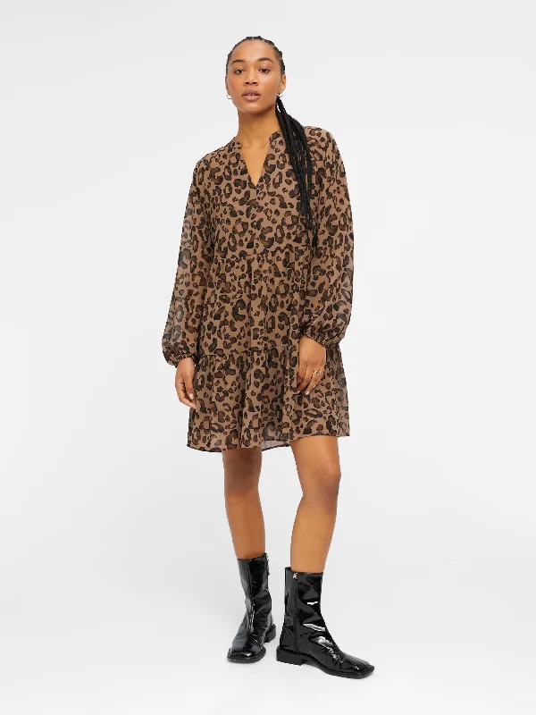 Great Deals flowy maxi dressMILA SMOCK DRESS (FOSSIL/ DARK EARTH)