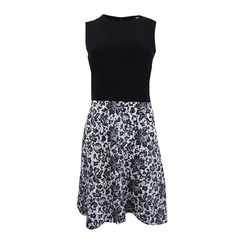 New Deals floral midi dressDKNY Women's Lace Print Combo Dress