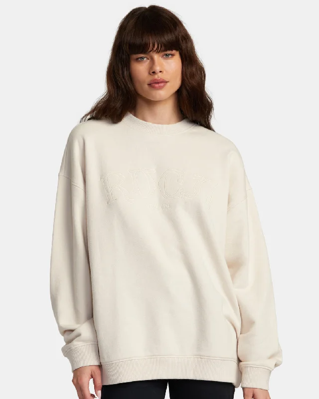 Limited Quantity Baggie Bf Crew Sweatshirt - Latte
