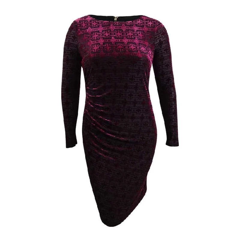 Closeout formal dressTommy Hilfiger Women?��s Ruched Velvet Sheath Dress (14, Black Cherry) Closeout formal dressTommy Hilfiger Women?��s Ruched Velvet Sheath Dress (14, Black Cherry)