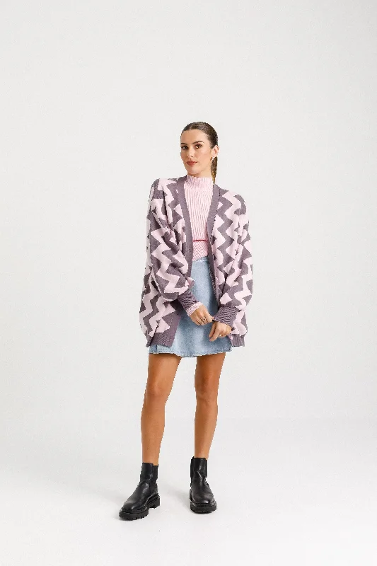 New Arrival Twisty Cardigan - Sale - Blush/Coal