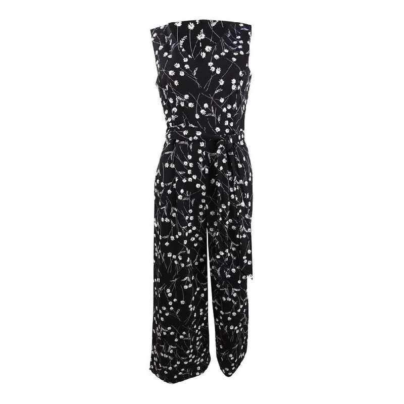 Steals and Deals pleated dressCalvin Klein Women's Cropped Floral-Print Jumpsuit