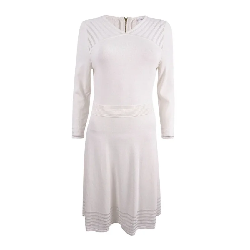 Stock Clearance long sleeve dressCalvin Klein Women's Illusion-Stripe Fit & Flare Sweater Dress Stock Clearance long sleeve dressCalvin Klein Women's Illusion-Stripe Fit & Flare Sweater Dress