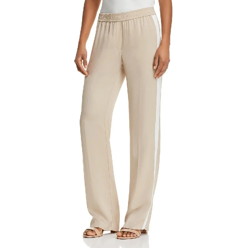 Price Rollback Theory Women's Silk Blend Striped Casual Track Pants