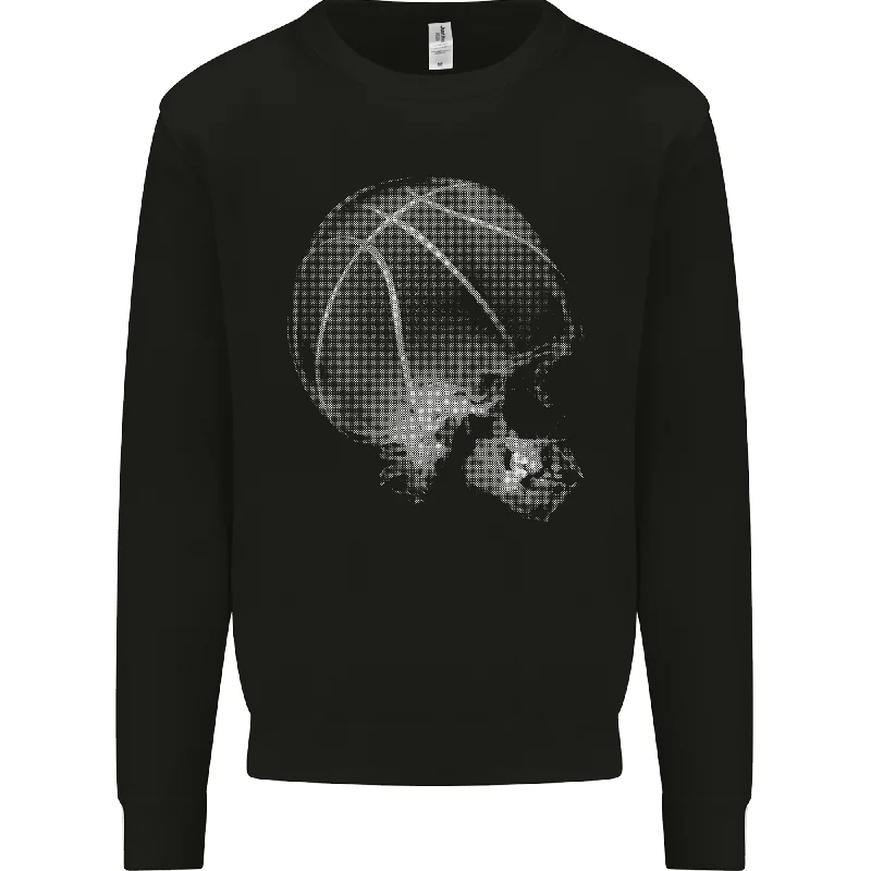 While Supplies Last workout style hoodieBasketball Skull Mens Sweatshirt Jumper