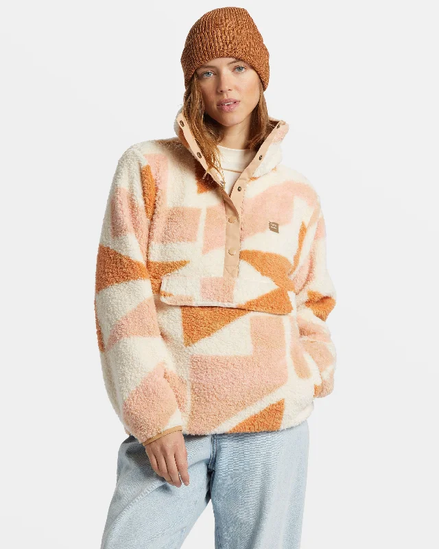 Steals and Deals Switchback Mock Neck Fleece - White Cap