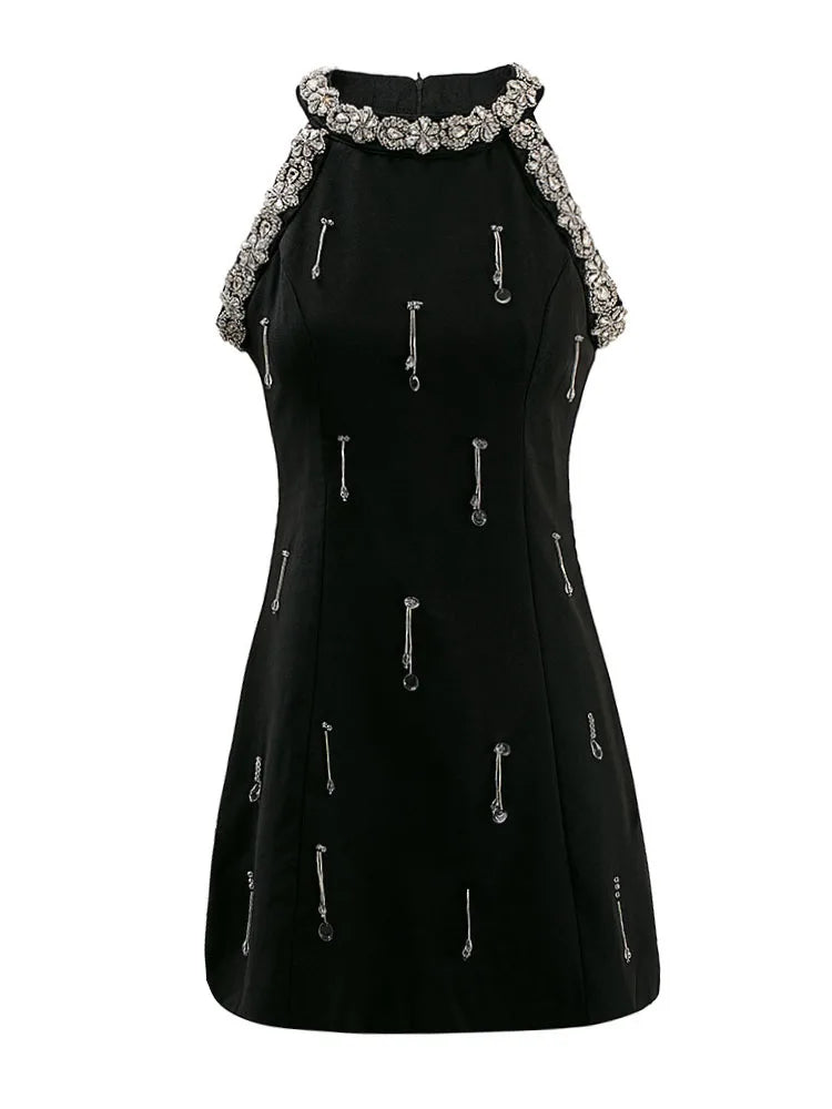 Midnight Sale casual midi dressA&A Luxe Beaded Bejewelled Mini Dress