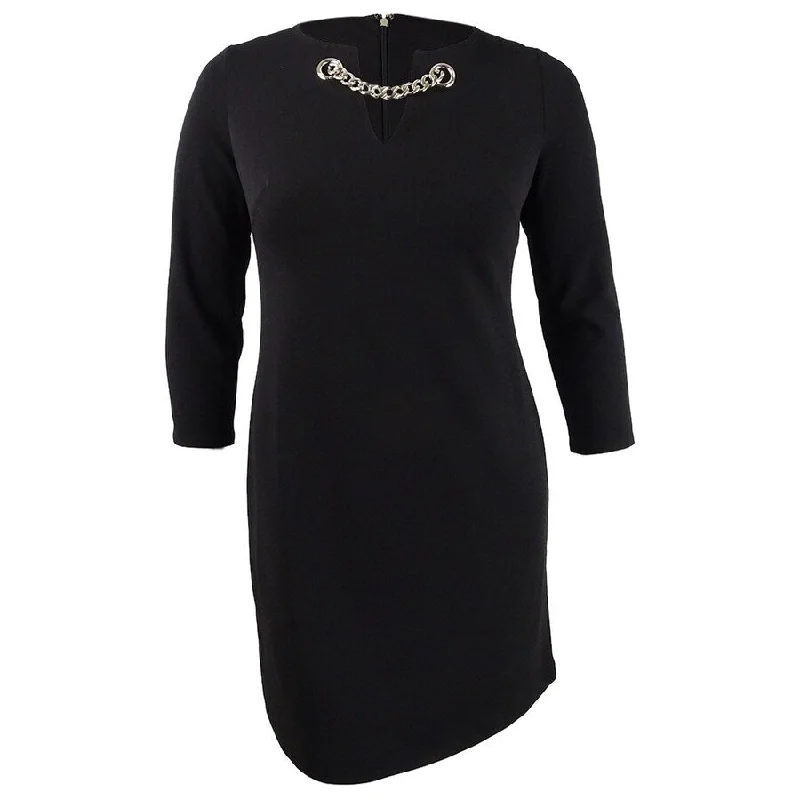 Bargain Prices modern dressTommy Hilfiger Women's Plus Size Grommet-Neck Shift Dress