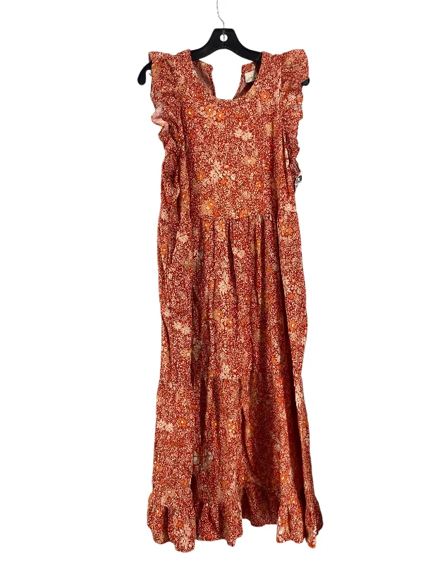Midnight Madness statement dressDress Casual Maxi By Universal Thread In Orange, Size: 2x