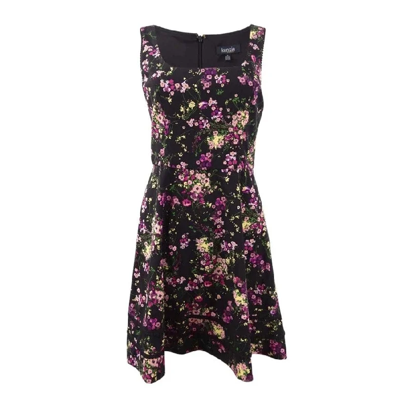 Price Drop evening dressKensie Women's Floral-Print A-Line Dress