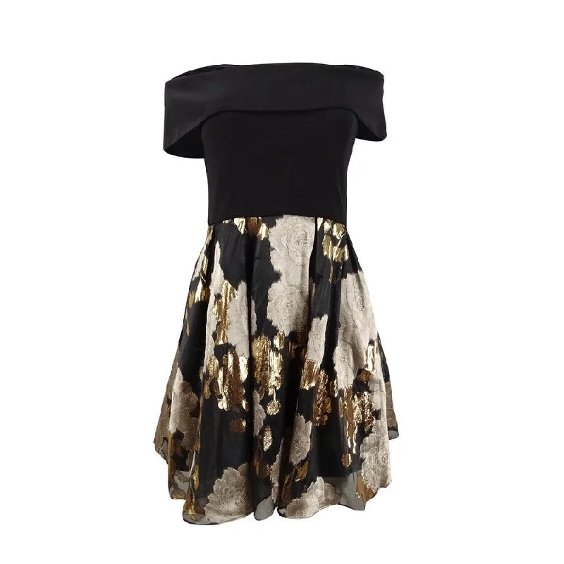 Warehouse Sale v-neck dressBetsy & Adam Women's Off-The-Shoulder Brocade Dress (4, Black/Gold) Warehouse Sale v-neck dressBetsy & Adam Women's Off-The-Shoulder Brocade Dress (4, Black/Gold)