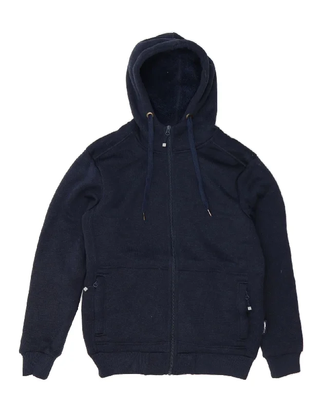 Last Chance MOUNTAIN WAREHOUSE Mens Zip Hoodie Sweater Medium Navy Blue Polyester