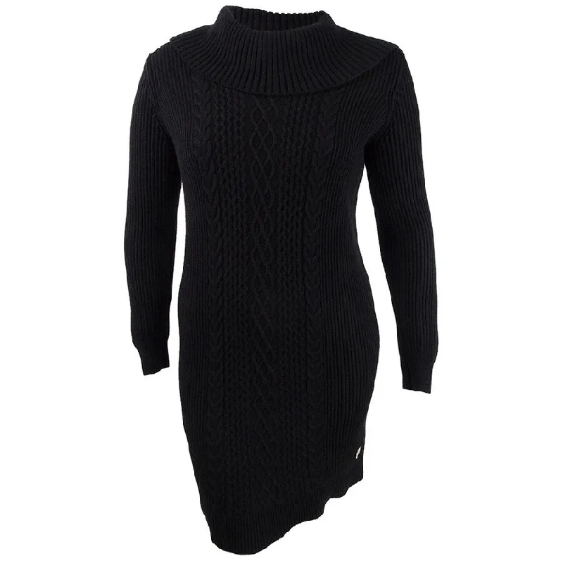 Steals and Deals ruffle dressTommy Hilfiger Women's Cowlneck Solid Sweater Dress