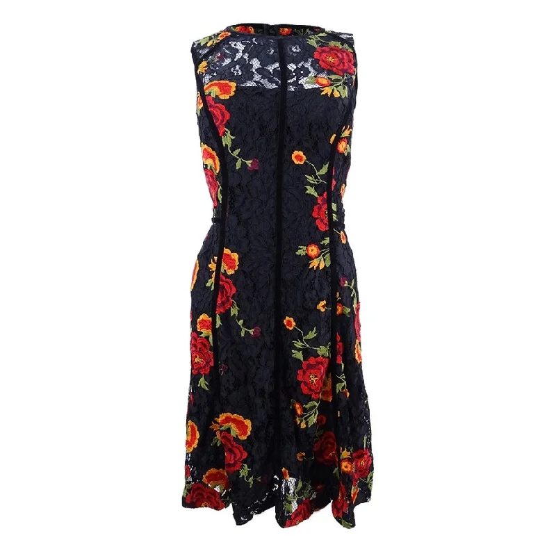 Great Deals modern dressLaundry By Shelli Segal Women's Floral Lace A-line Dress