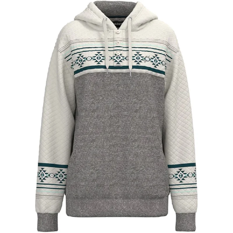 Special Savings 'Hooey' Women's "Jimmy" Hoody - Grey / White