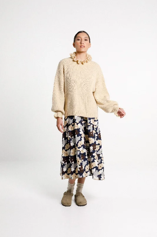 Price Fest Ruffle Emma Jumper - Sale - Latte