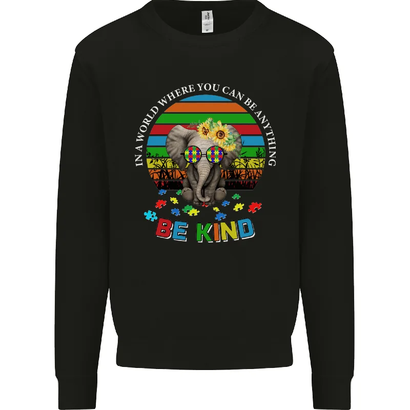 Bonus Savings oversized gym sweatshirtBe Kind Elephant Autism Autistic Mens Sweatshirt Jumper Bonus Savings oversized gym sweatshirtBe Kind Elephant Autism Autistic Mens Sweatshirt Jumper