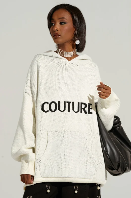 Last Chance COUTURE OVERSIZED HOODED SWEATER