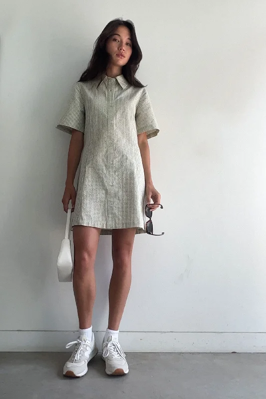 Exclusive Offers elegant maxi dressCOLLARED MINI GINGHAM DRESS