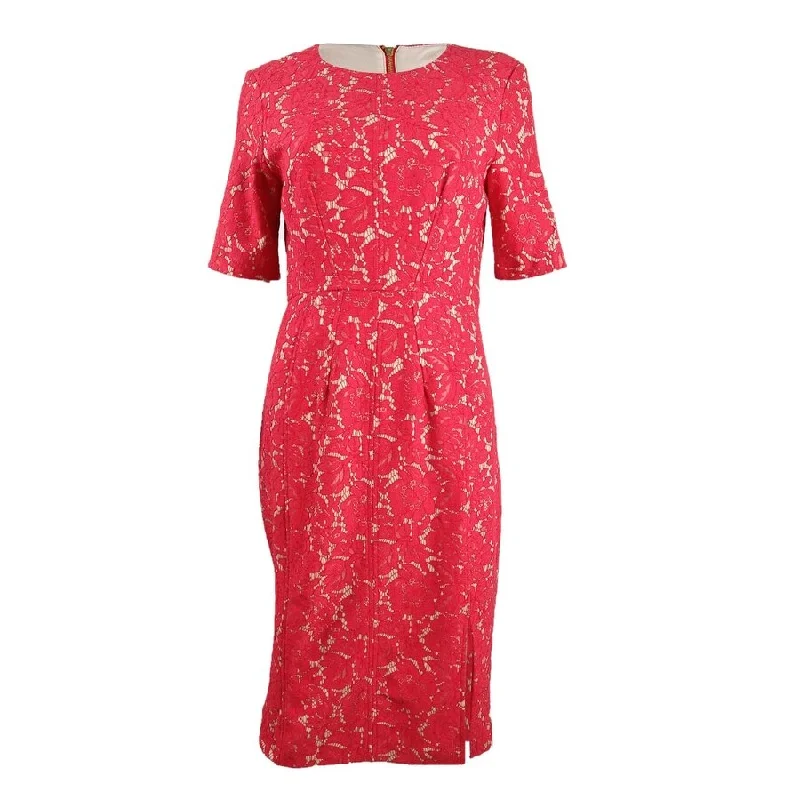 Seasonal Clearance classic fit-and-flare dressTaylor Women's Lace Sheath Dress (2, Red) Seasonal Clearance classic fit-and-flare dressTaylor Women's Lace Sheath Dress (2, Red)